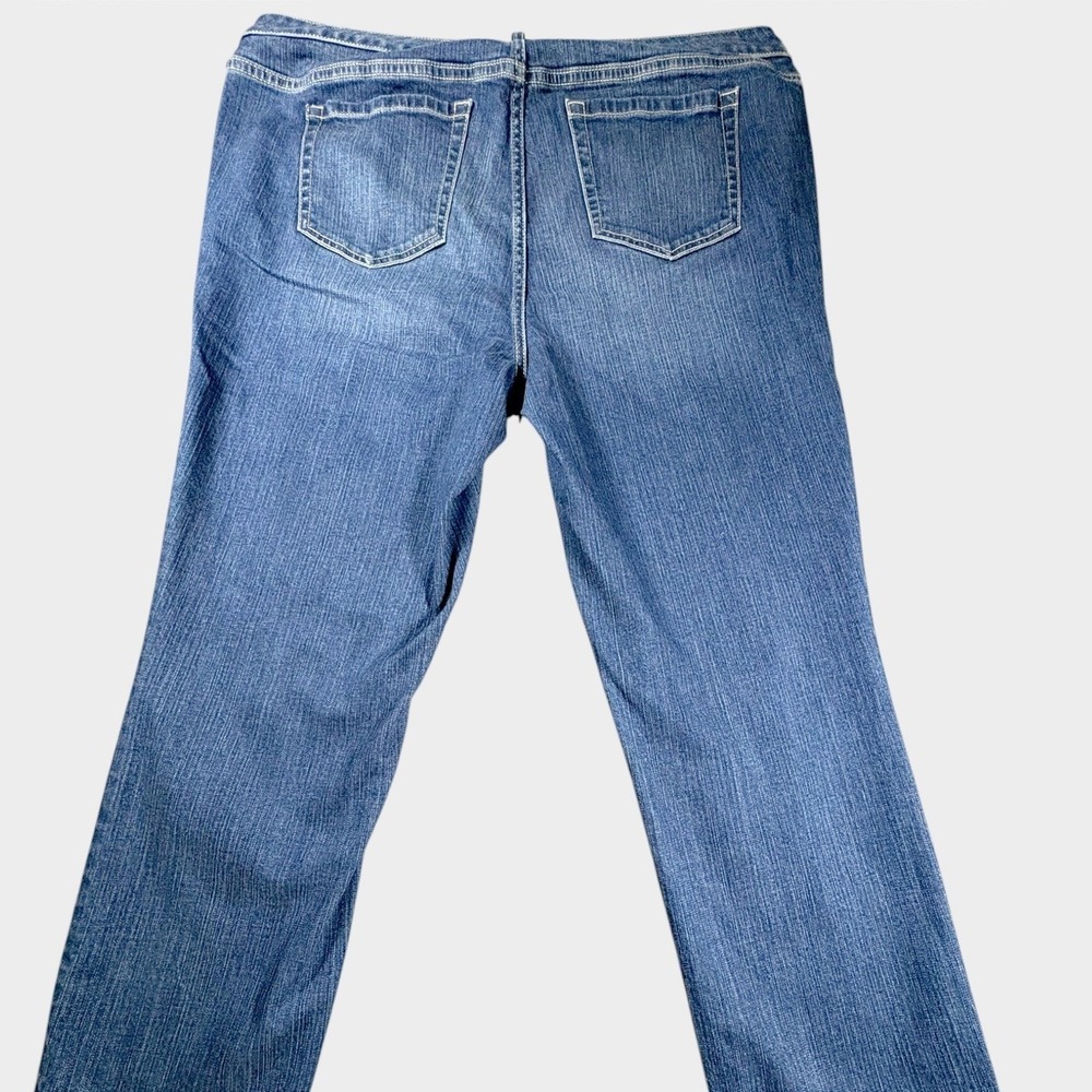 Torrid Sample Prototype Jeans Womens Dark Wash Raw Hem Straight Leg Denim‎ - Picture 2 of 11